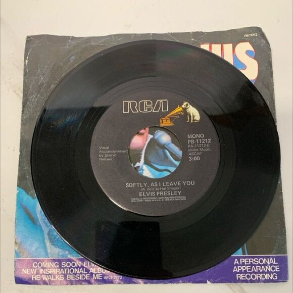 Elvis Presley - Unchained Melody / Softly... RARE 45 RPM PROMO (1978) - Picture 4 of 5